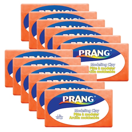 Prang Modeling Clay, 1 lb. Per Pack, Orange, 12PK X00782